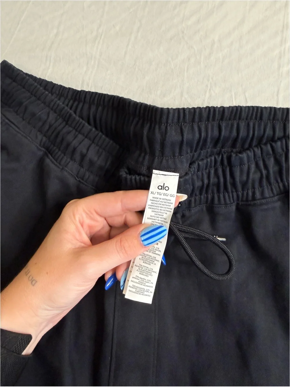 Men's Black Cargo Jogger Pants - Casual Drawstring Trousers